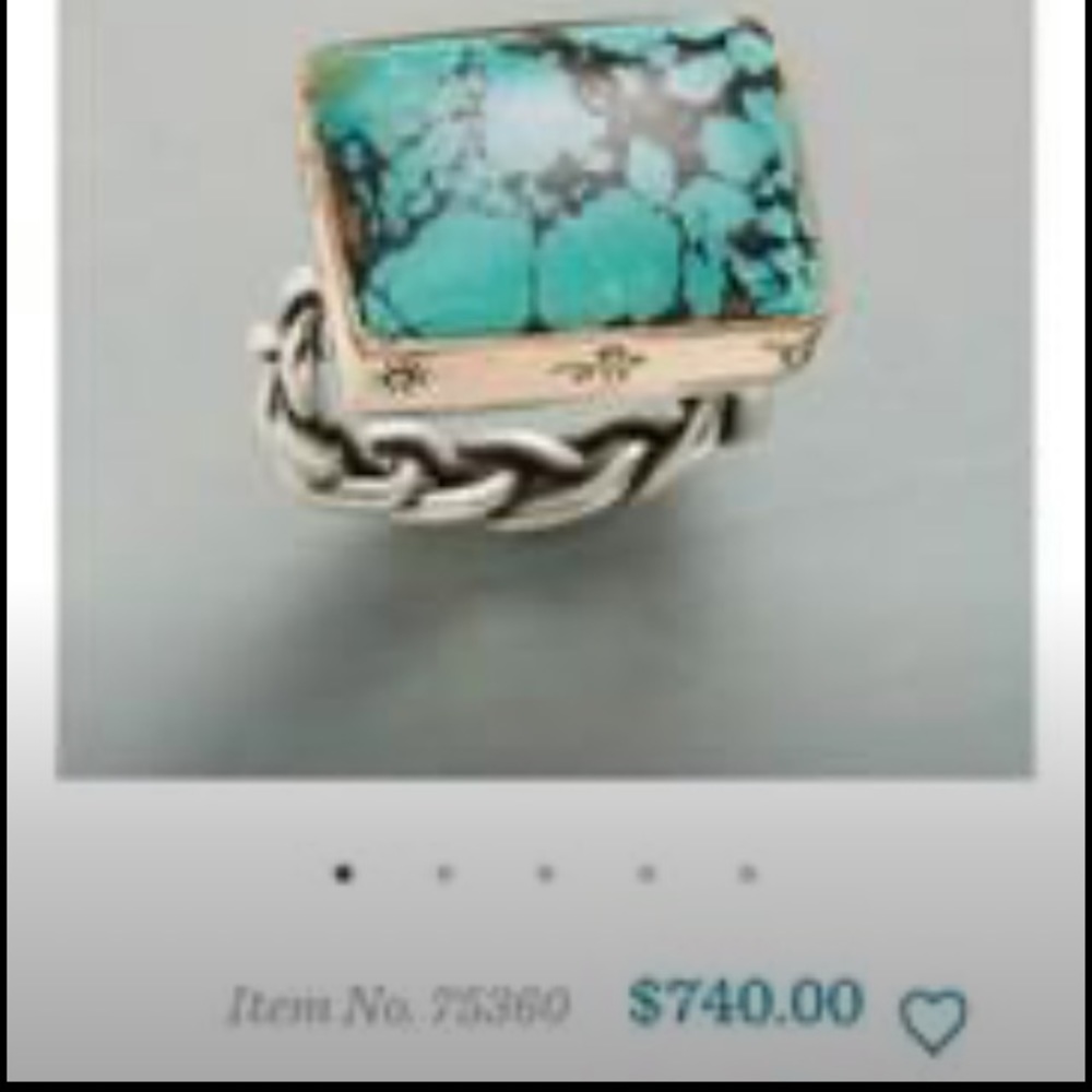 Turquoise Sundance Pioneer Spirit Ring size 8